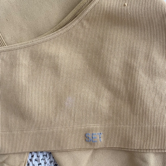 SET Active One Shoulder Gold Sculptflex Legging and Bra set - Picture 2 of 4